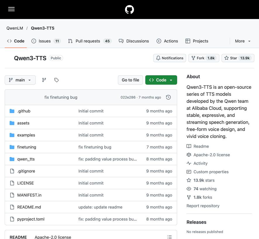 Repositorio oficial de Qwen3-TTS, modelos de voz de código abierto de Alibaba Cloud